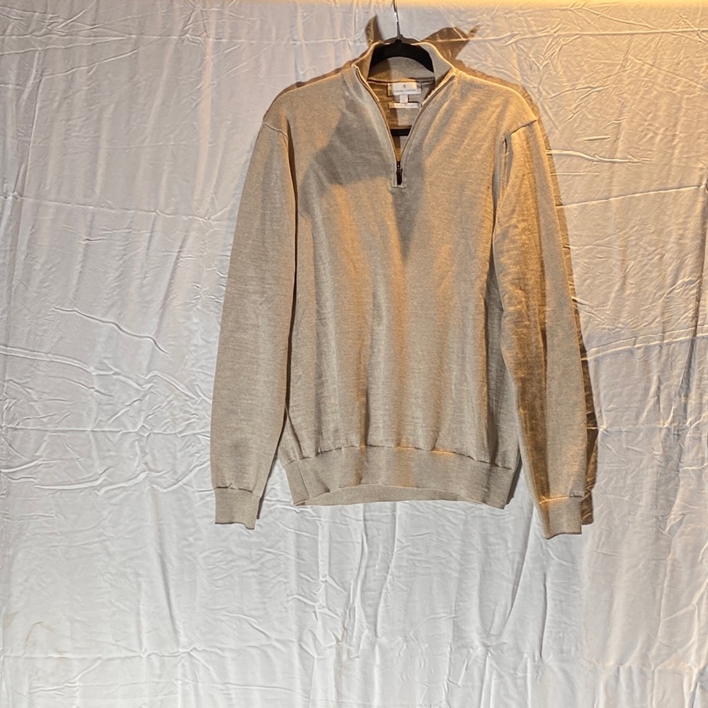 Toscano Gray Quarter-Zip Sweater